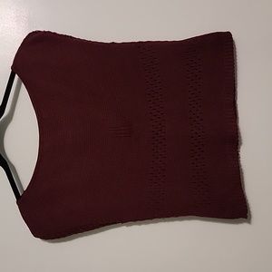 Bette Page Vintage Maroon crop top